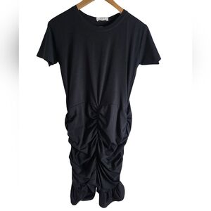 Black Ruched Mini Dress